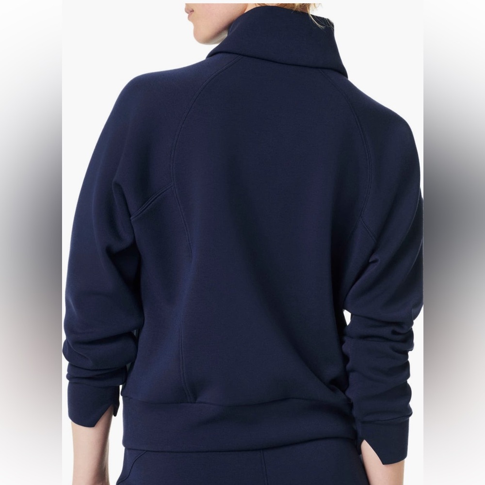 Spanx Airessentials Navy Half-Zip Sweatshirt - image 3